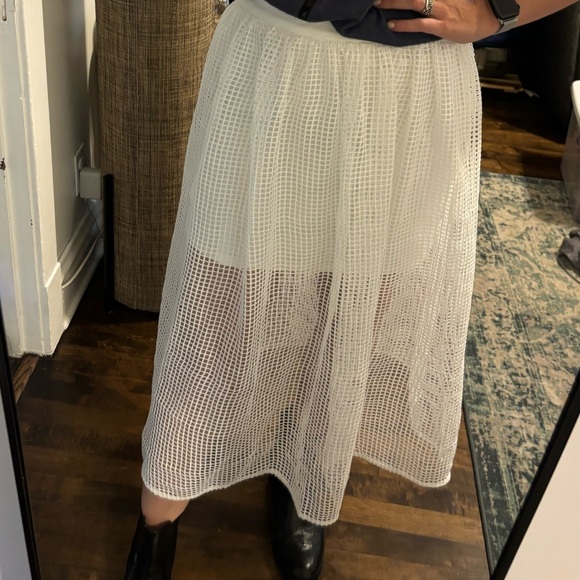 Sunday in Brooklyn Sheet Overlay A-Line Skirt/ S - Picture 4 of 8